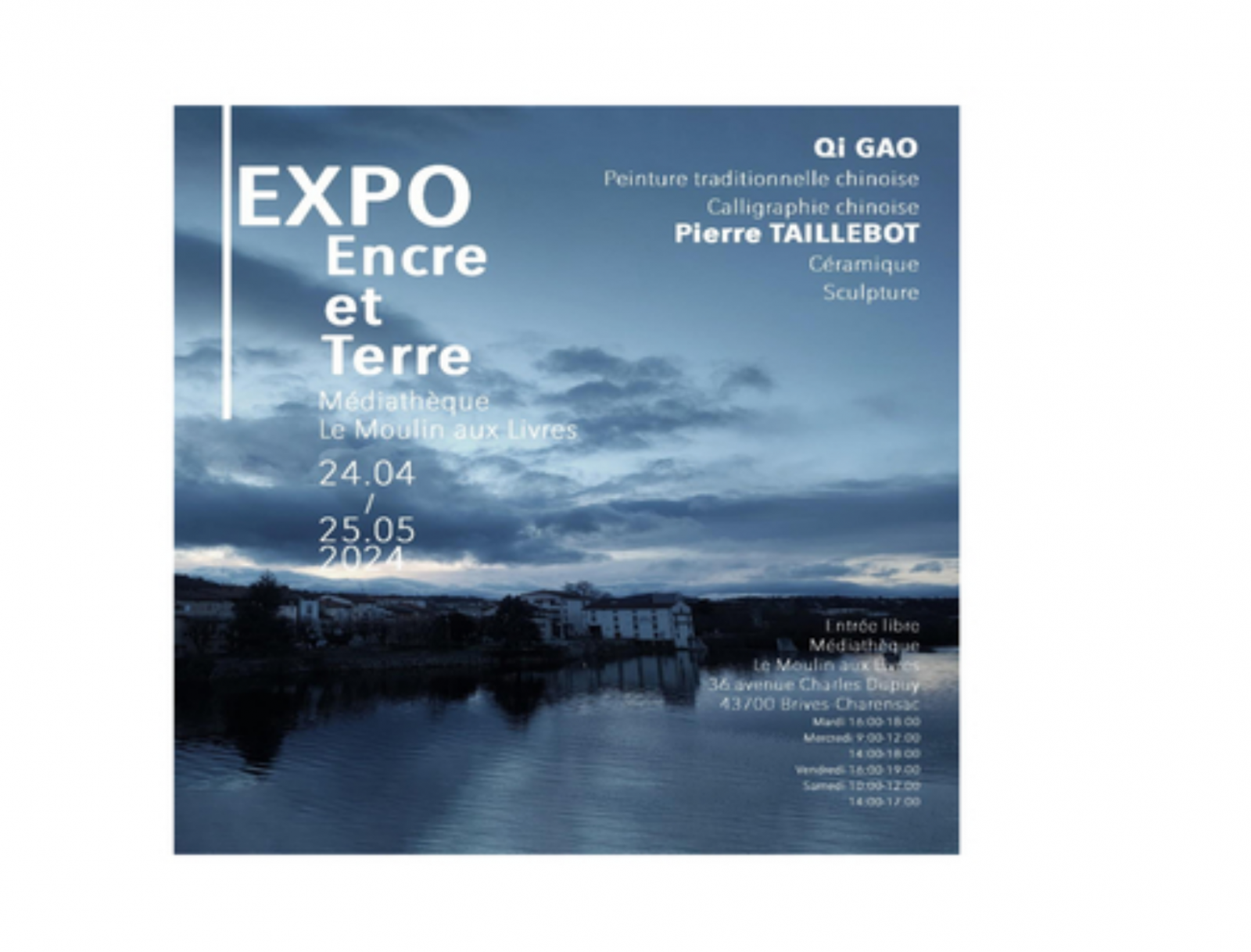 Expo Encre et Terre Qi GAO & Pierre TAILLEBOT